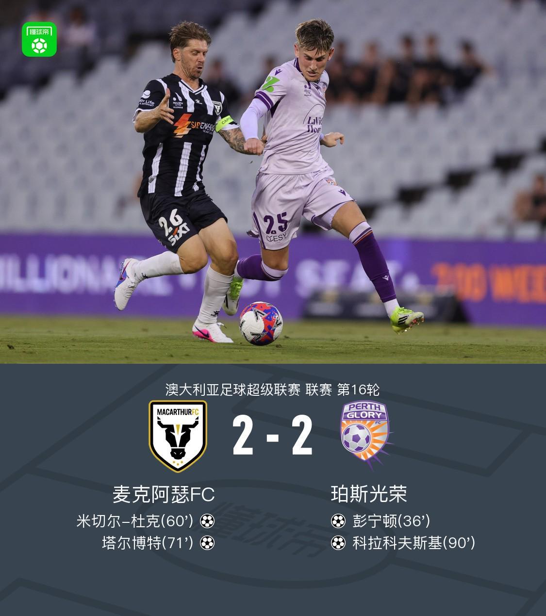 开云体育官方下载-麦克阿瑟FC2-2珀斯光荣，库尔托两次失误导致丢球